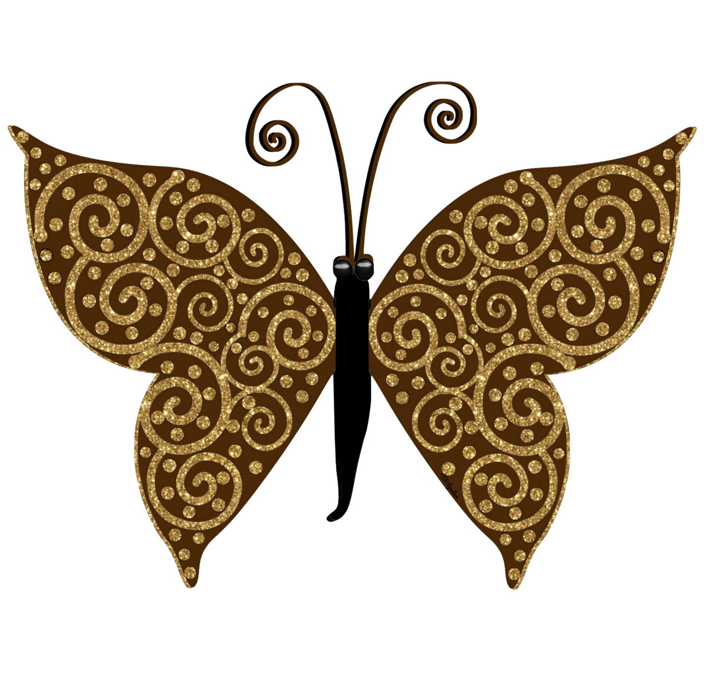 Butterfly Gold Swirl