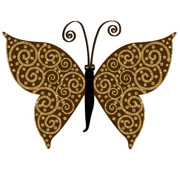 Butterfly Gold Swirl