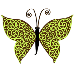 Butterfly Green Swirl