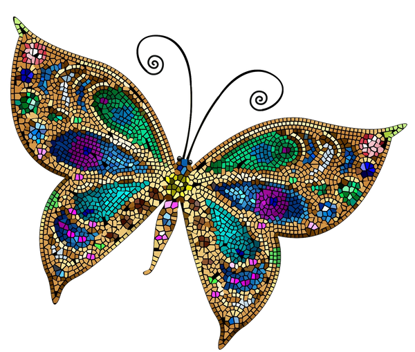 Butterfly Mosaic - PNG image