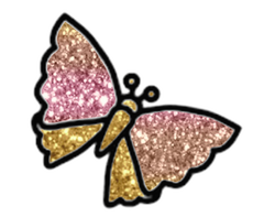 Butterfly - Butterflies Glitter Bundle #4 - Golds