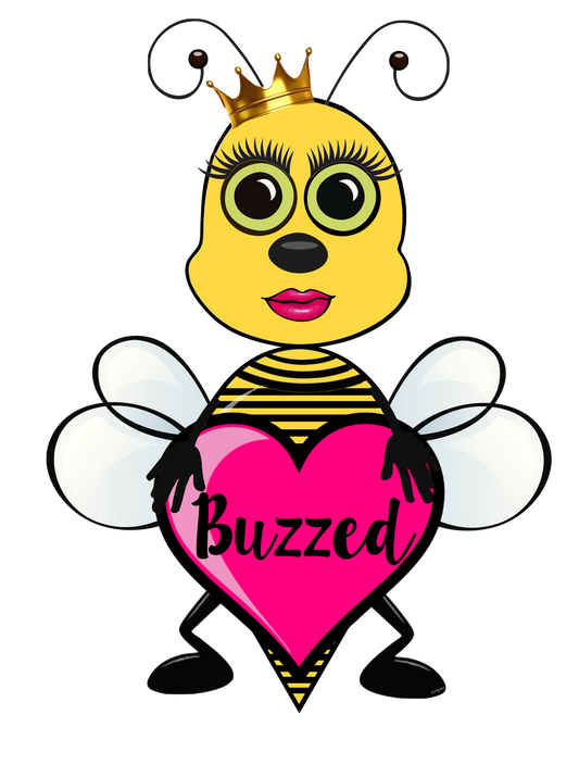 Buzzed - Cute Bee holding heart sign