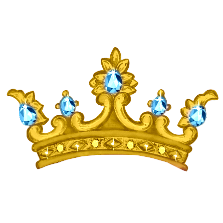 Gold Crown with Blue Jewels - Baby Boy Prince