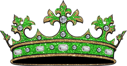 Royal Jeweled Crown Gold Diamonds 6 crowns Red, Green, Gold, Pink, Blue, Purple