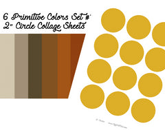 DIY Collage Sheets Backgrounds Primitive Set #1 - 6 Sheets 6 Prim Colors Bundle