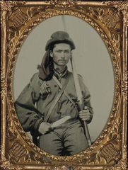 Civil War Tin Frames with Antique Photos - Soldiers of the Civil War