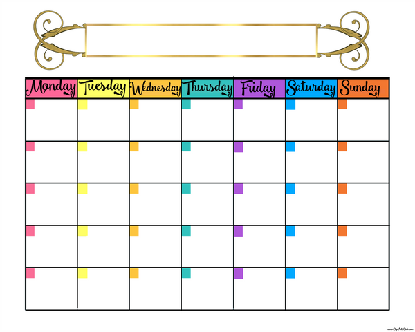 Blank Calendar Planner Sheet Printable