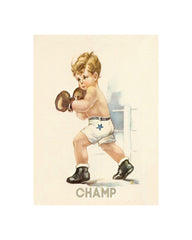 Champ #1 - The Little Boxer Boy Print 8x11 ready to frame