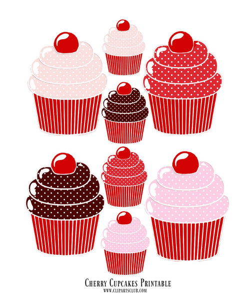 Cherry Cupcakes Set