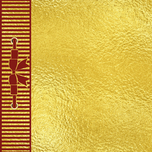 Gold Foil Christmas Album 12x12 Cover - Scrapbook or Photo Book