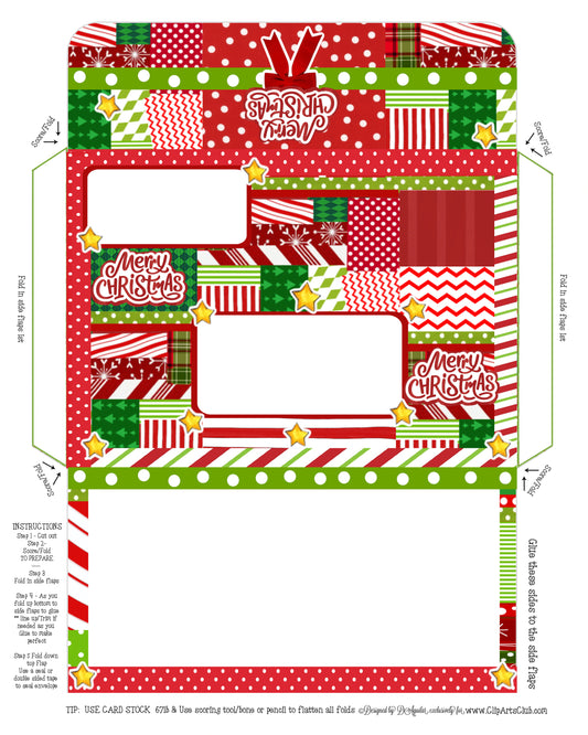 Christmas Bits - Merry Christmas Envelope Printable