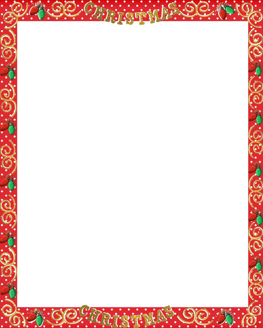 Merry Christmas 8x10 Page, Print or Letterhead