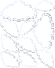 EASY CLOUD MOBILE CRAFT PRINTABLE FOR KIDS -Fast & Easy! One Page Printable Craft