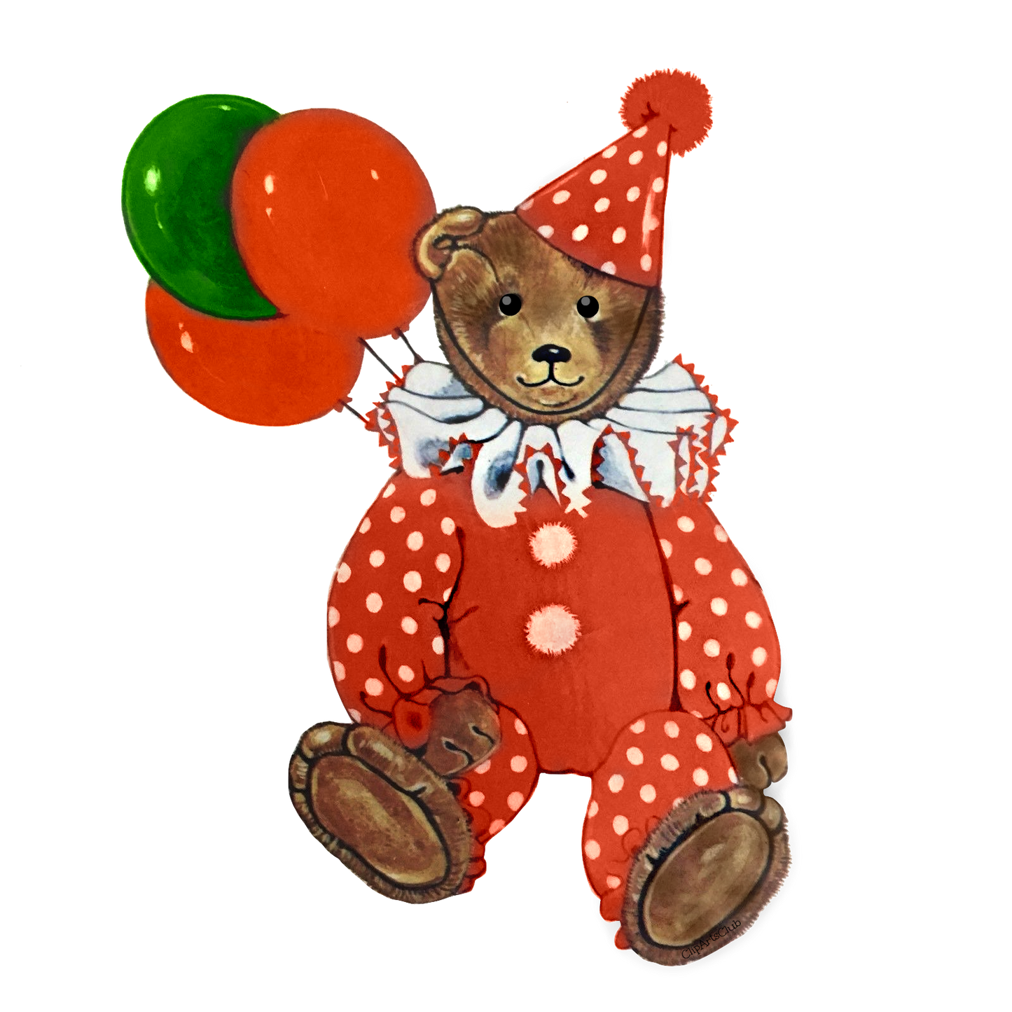 Clown Teddy Bear With Balloons
