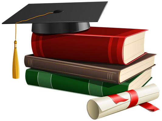 College Cap - Books & Diploma