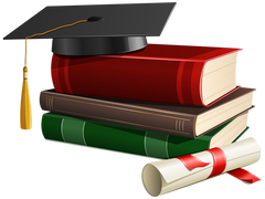 College Cap - Books & Diploma