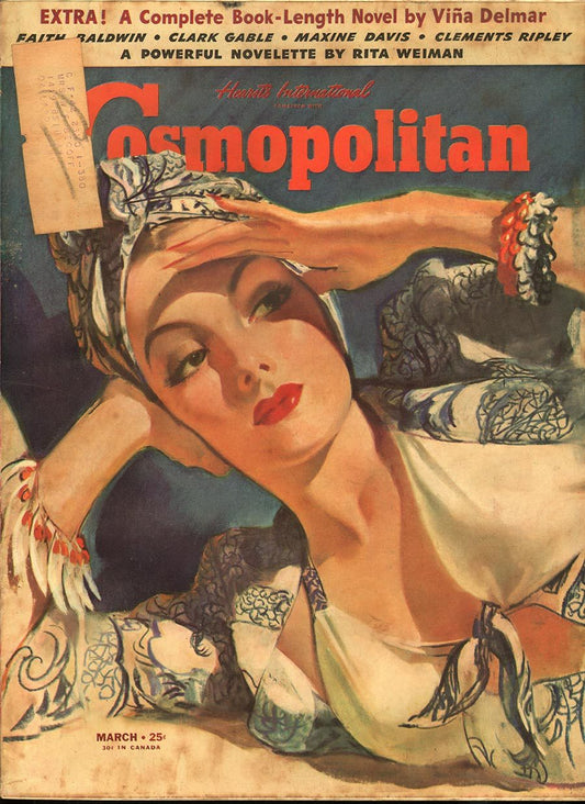 Beautiful Glamour Ephemera - Vintage Cosmopolitan - 1940 Cosmopolitan Magazine Cover