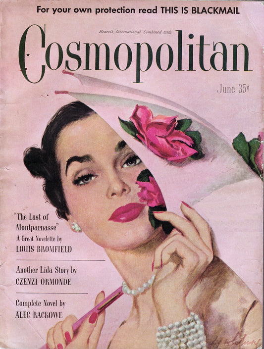 Beautiful Glamour Ephemera - Vintage Cosmopolitan - Gorgeous Woman