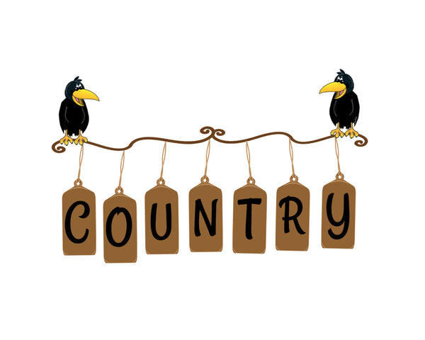 Country Crows Sign 8X10