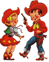 Rooting Tootin Cowboy & Cowgirl