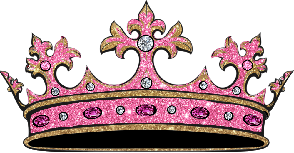 Royal Jeweled Crown Gold Diamonds 6 crowns Red, Green, Gold, Pink, Blue, Purple