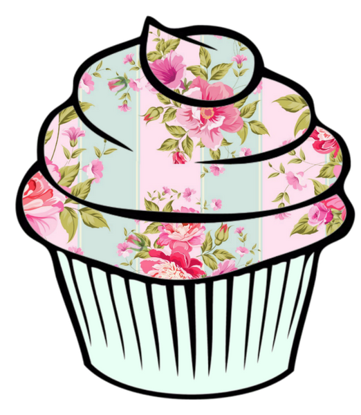 Cupcake - #1 Deb's Shabby Chic Pink Roses