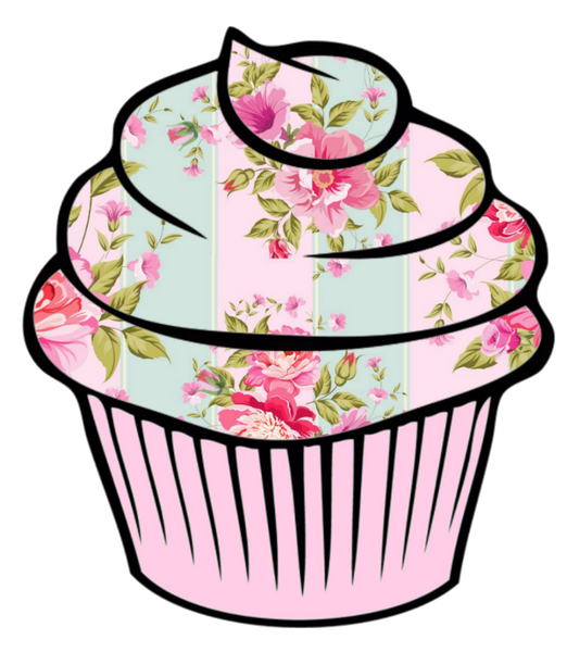 Cupcake - #2 Pink - Deb's Shabby Chic Pink Roses