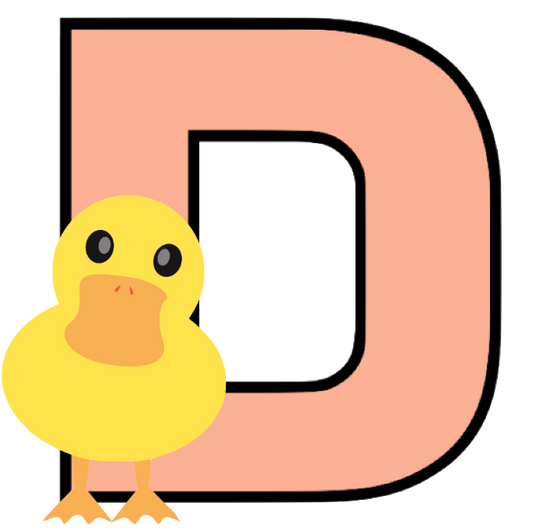 D Letter - Duck  PNG format