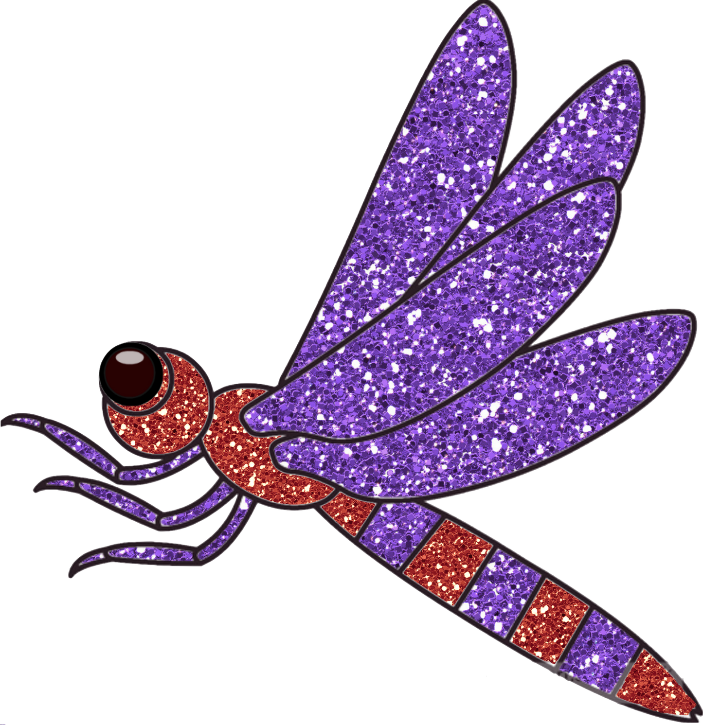 Dragonfly Bundle #4 - Glitter Dragonflies - 5 variations of colors