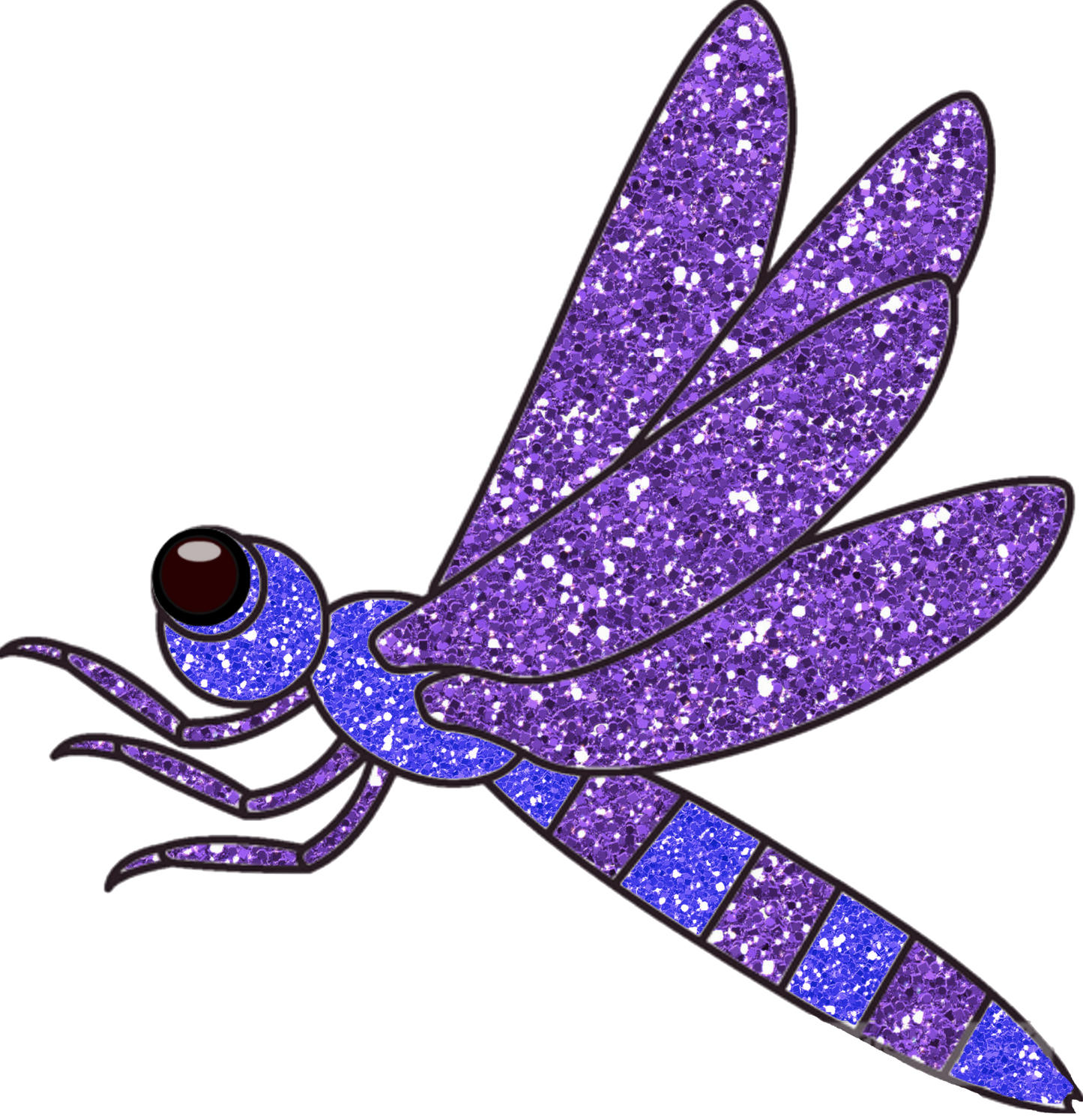 Dragonfly Bundle #4 - Glitter Dragonflies - 5 variations of colors