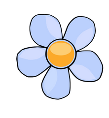 9 Blue Whimsy Daisy Flowers