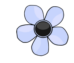 9 Blue Whimsy Daisy Flowers