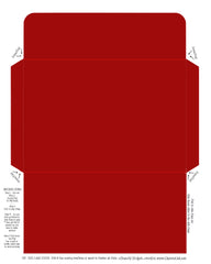 Dark Red Envelope Fits My Regular Greeting Cards 4X6 Envelope - DIY Printable