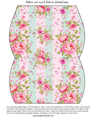 Pill Box DIY Template in Deb's Shabby Chic Pink Roses