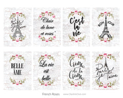 French Quotes Cards - Shabby Chic