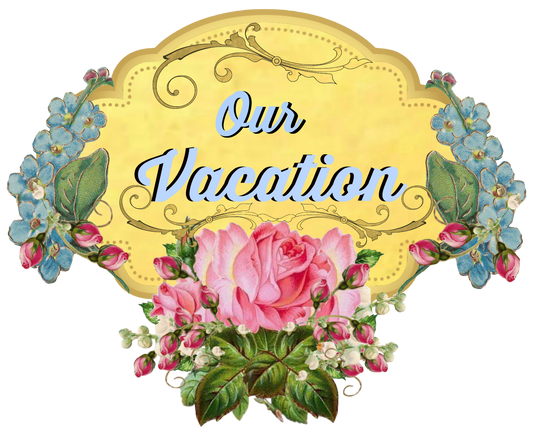 Debs Vintage Rose - Our Vacation Label - Tag