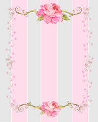 Beautiful Letterhead - Deb's Shabby Chic Pink Roses 8X10