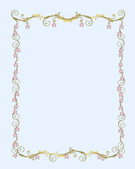 Blue, Gold & Pink Stars Letterhead 8X10 Printable Aguilar design