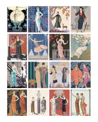 Beautiful Art Deco Vintage Ladies Collage Sheet #2