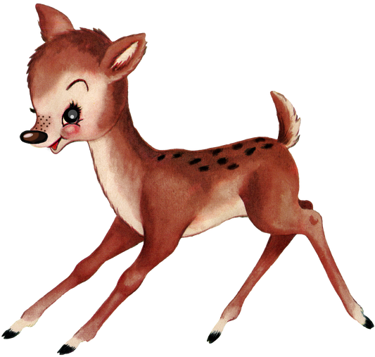 Vintage Baby Deer Clip Art