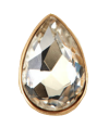 Diamond Jewel Tear Drop Shape Gold trim clip art transparent background