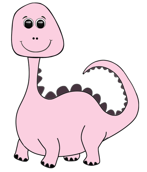 Dinosaur Pink &Brown PNG image