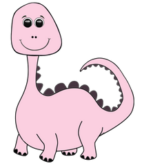 Dinosaur Pink &Brown PNG image