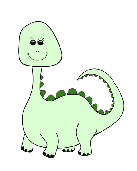 Dinosaur Style #1 Light Green 8X10 Print