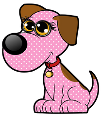 Pink Polkadot Dog