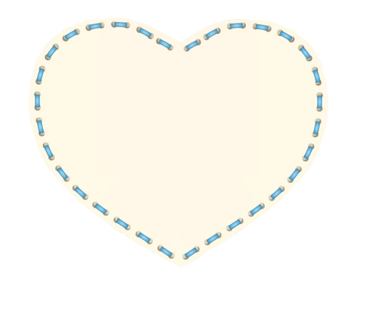 Laced Blue Trimmed Heart