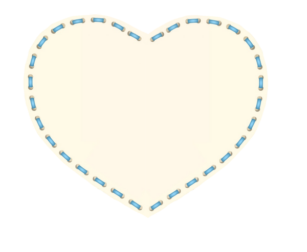Laced Blue Trimmed Heart