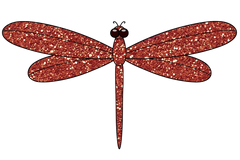 Dragonflies - Dragon Fly - Glitter Bundle - Brown - Orange - Red