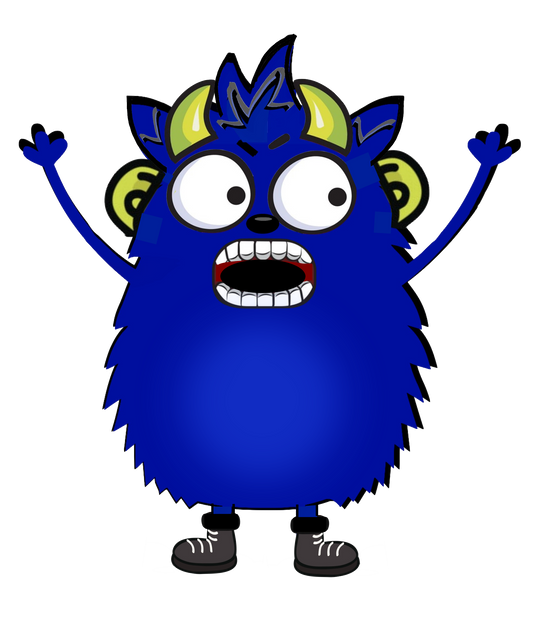 Duke - The Blue Hairy Horned Monster