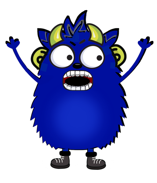 Duke - The Blue Hairy Horned Monster